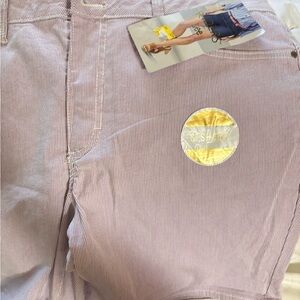 Lee Women's Pinstripe Jean Shorts - Lavender and White